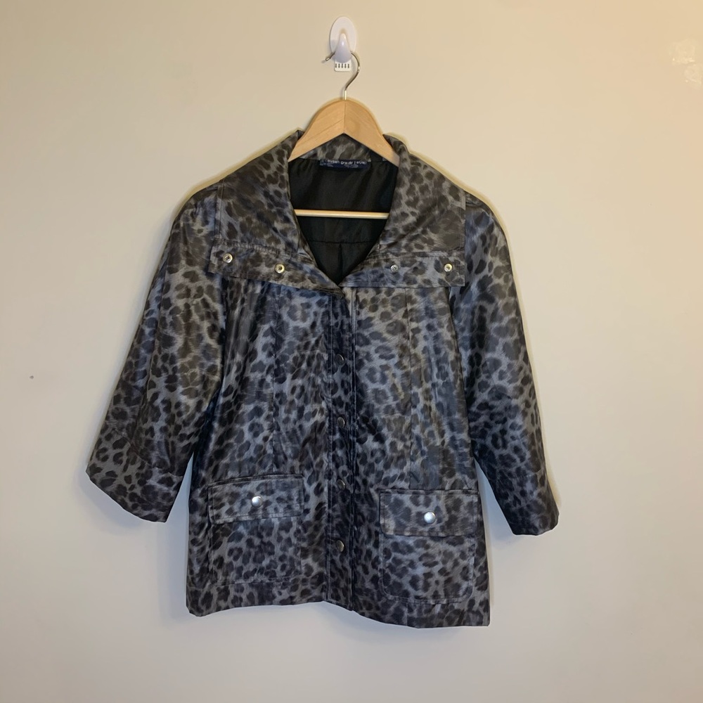 Susan Graver Animal Print Jacket Coat QVC Women Medium Size 10 to 12